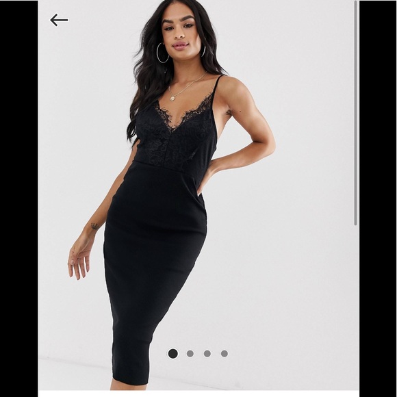 ASOS Dresses & Skirts - ASOS Midi rib knit lace cami bombshell dress Sexy